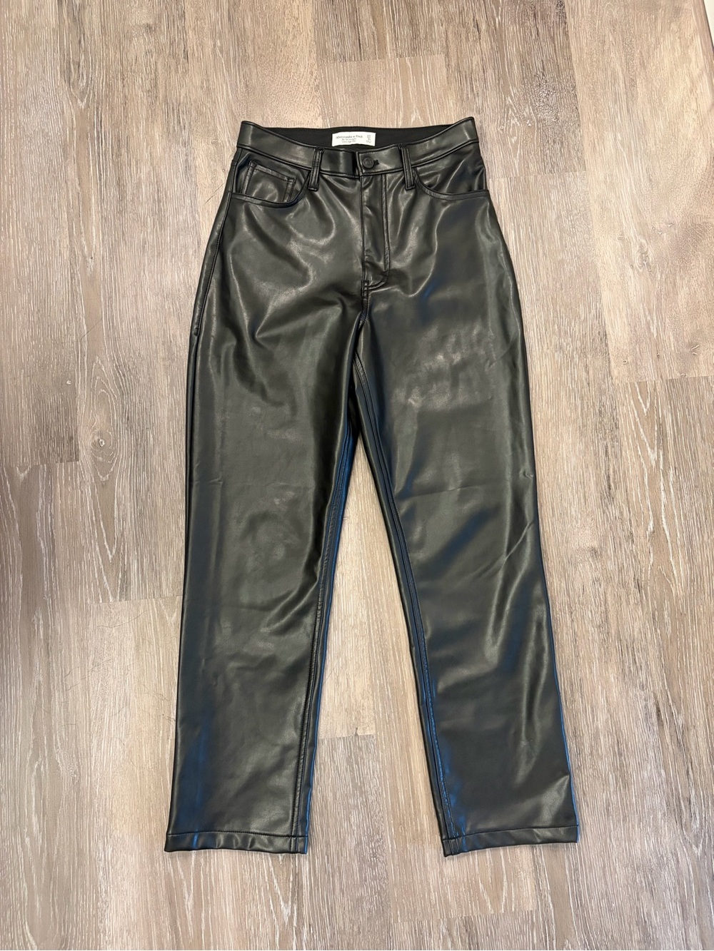 Abercrombie & Fitch Faux Leather Black Women’s Jeans